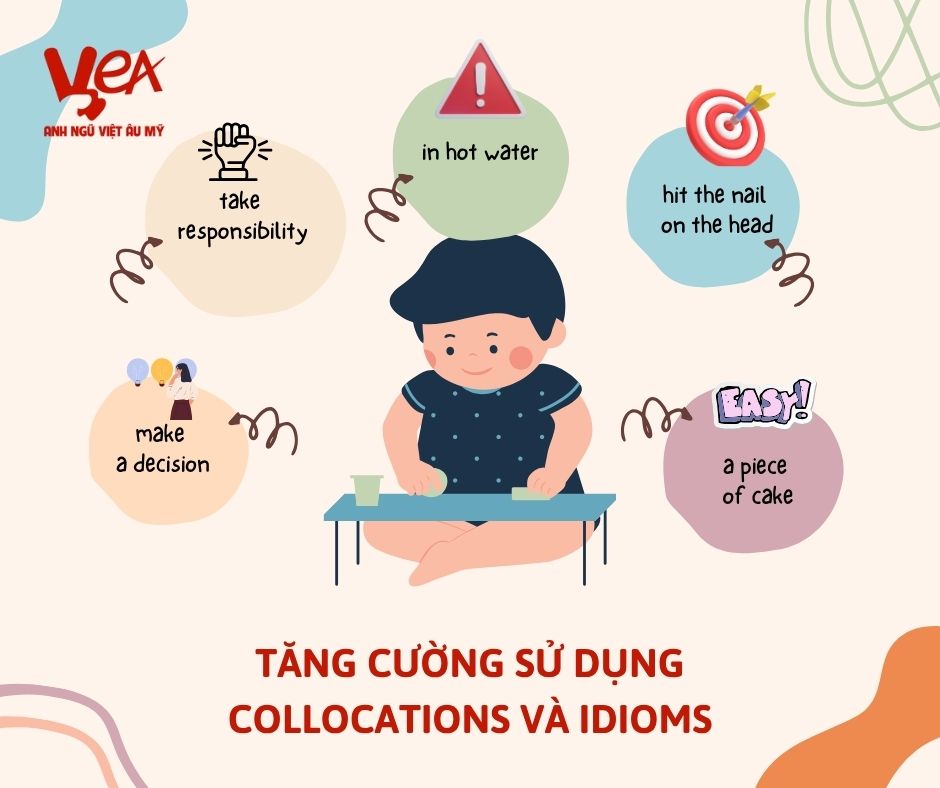 Tăng cường sử dụng collocations và idioms trong tiếng anh giao tiếp nâng cao